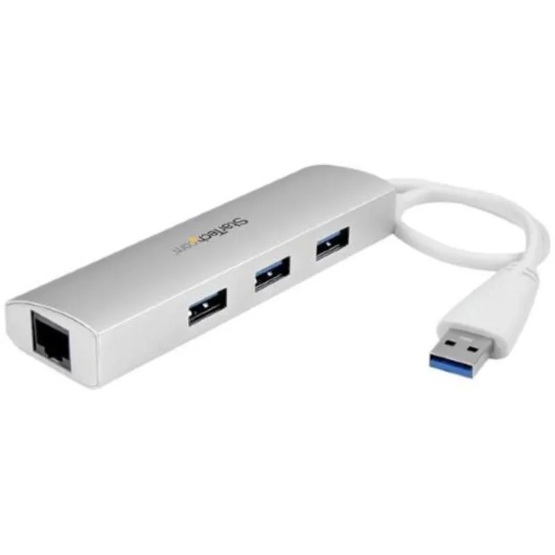  st3300g3ua hub 3x usb 3.0 1xrj-45 interfaccia usb 3.0 colore silver/bianco