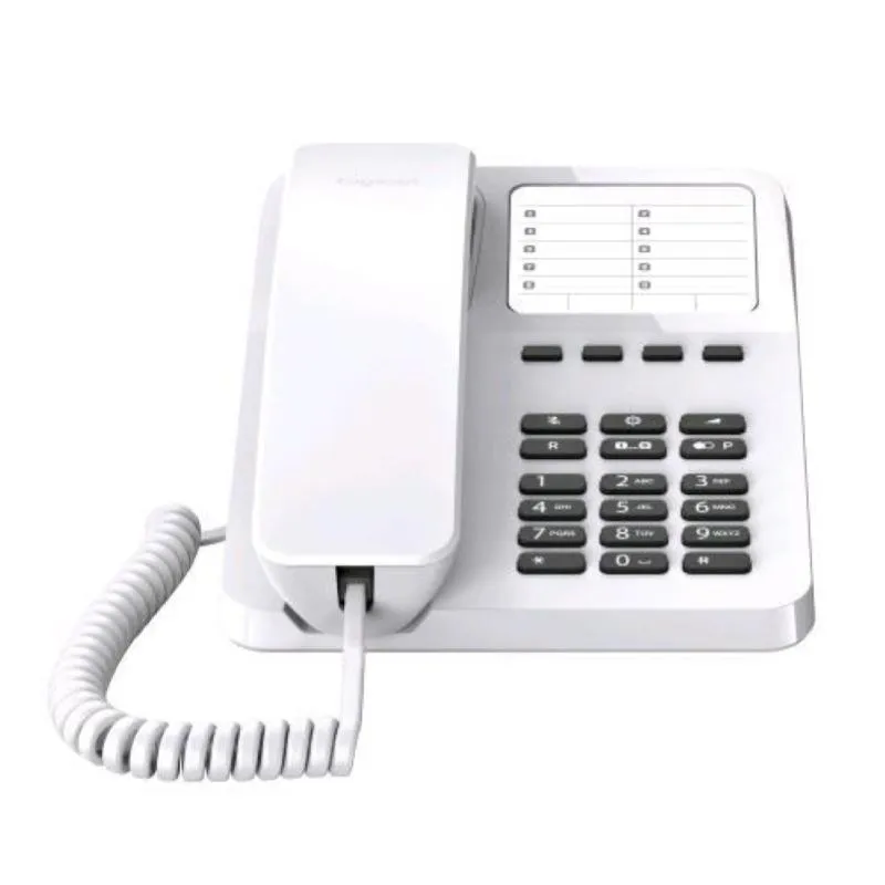  desk 400 telefono da tavolo e da parete con quattro tasti di chiamata rapida bianco