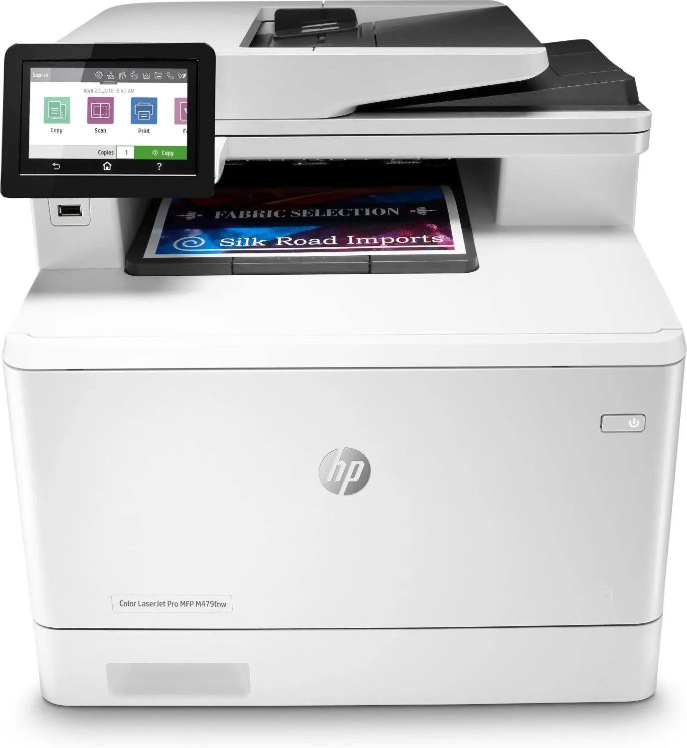  Color LaserJet Pro Stampante multifunzione M479fnw, Stampa, copia, scansione, fax, e-mail, Scansione verso e-mail/PDF; ADF da 50 fogli piani