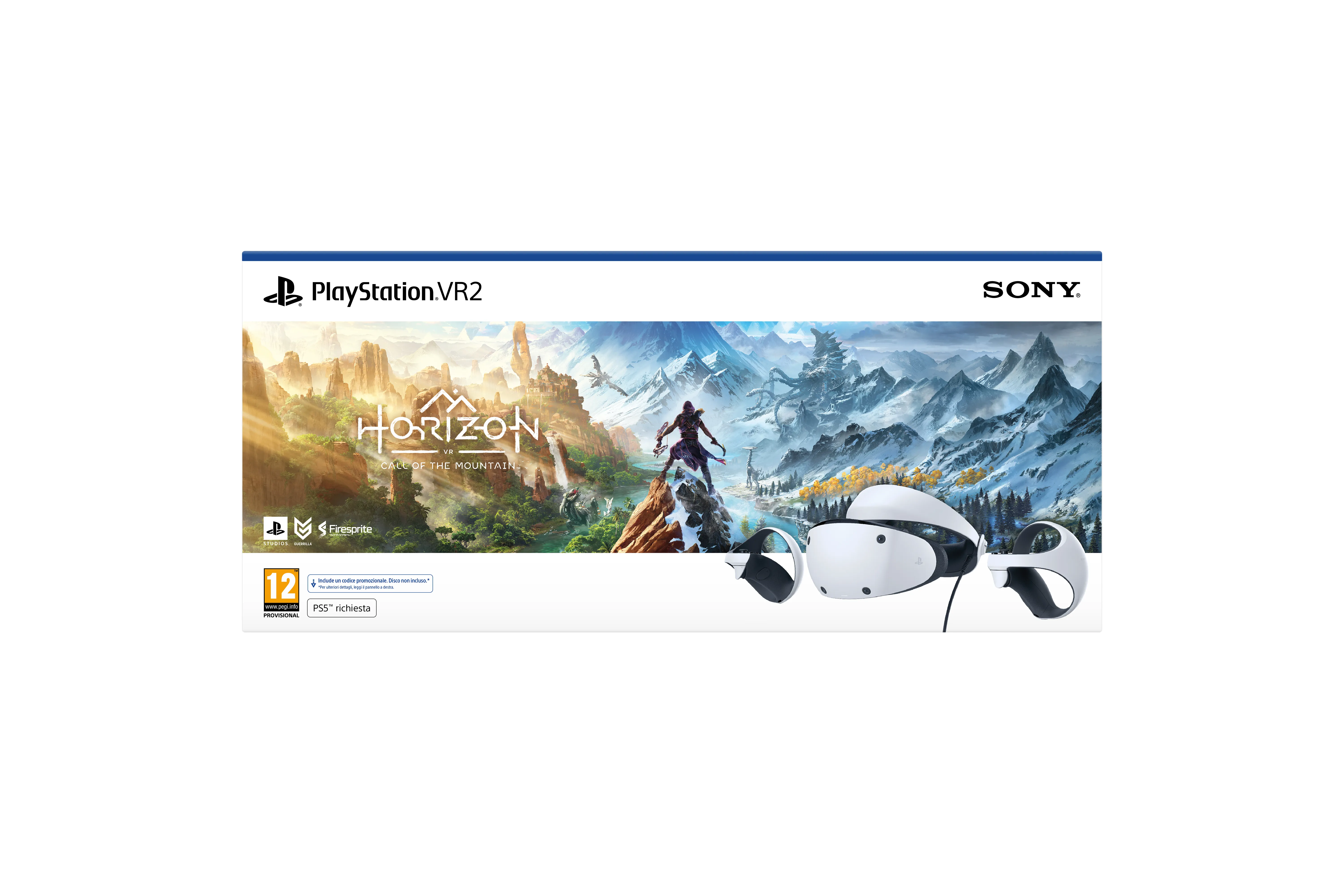  PlayStation VR2 + Voucher Horizon Call of the Mountain Occhiali immersivi FPV Nero, Bianco