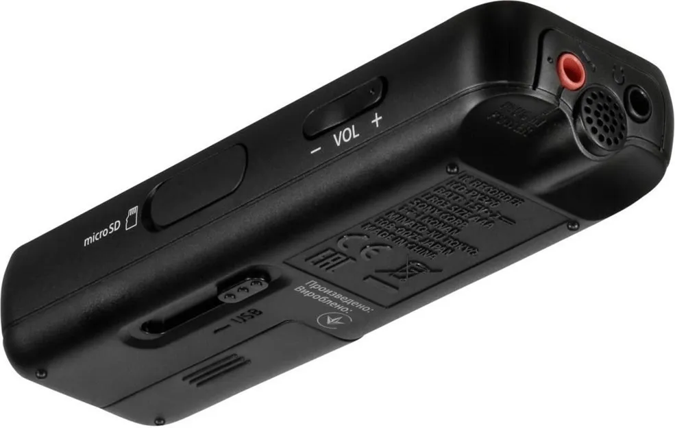  ICD-PX370 dittafono Memoria interna e scheda di memoria Nero