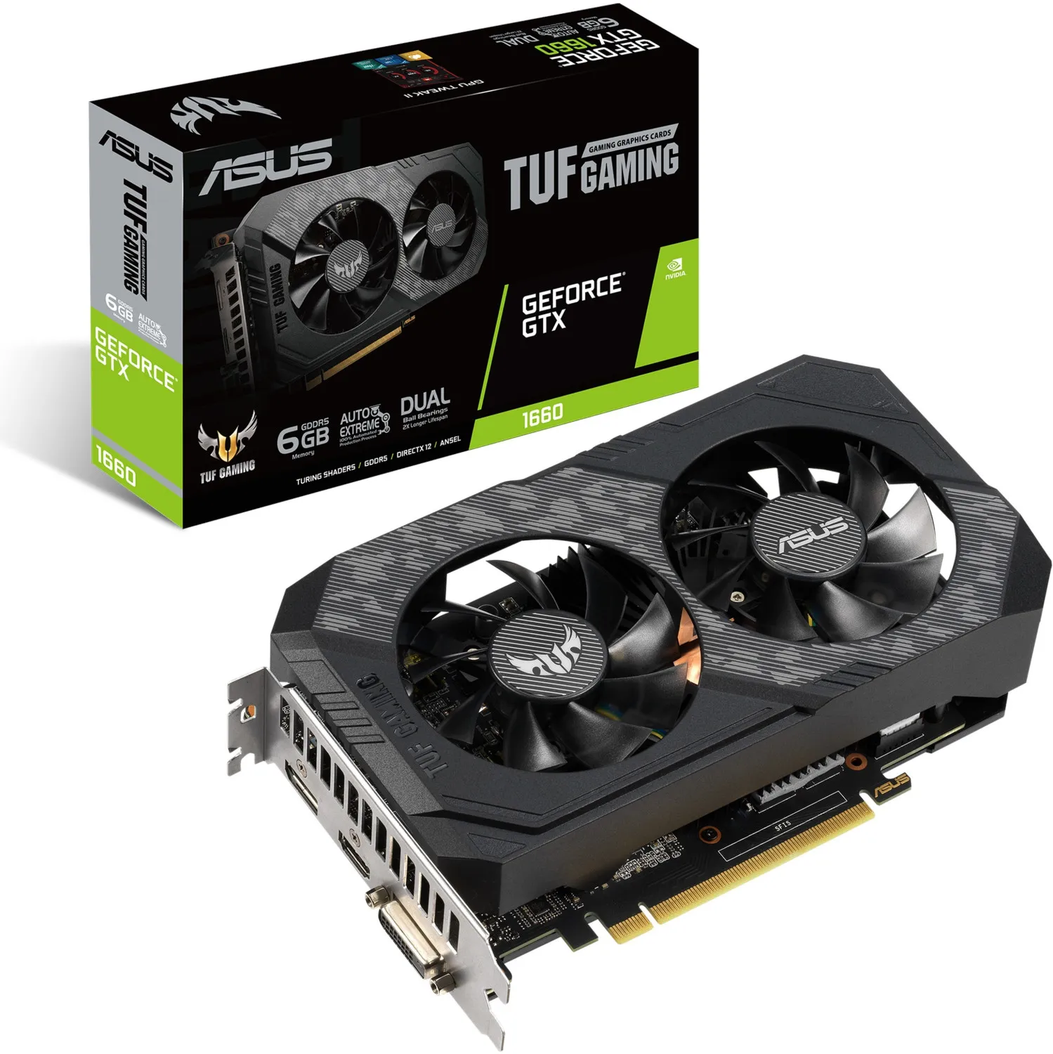ASUS TUF Gaming Gaming GeForce® GTX 1660 Ti EVO NVIDIA GeForce GTX 1660 Ti 6 GB GDDR6