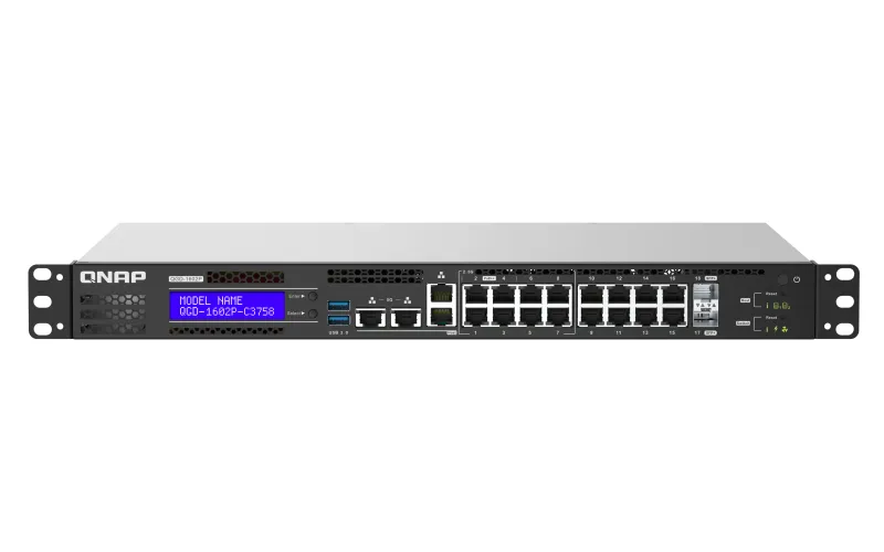  QGD-1602P Gestito L2 Gigabit Ethernet (10/100/1000) Supporto Power over Ethernet (PoE) 1U Nero, Grigio