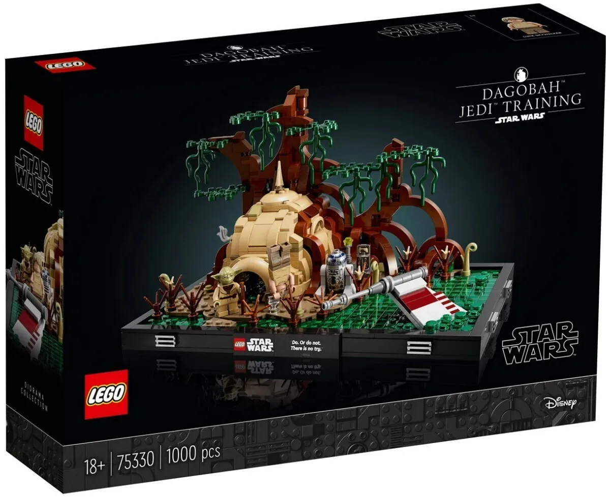 LEGO Star Wars 75330 Diorama Addestramento Jedi su Dagobah, Set Guerre Stellari per Adulti, Minifigure Yoda e Luke Skywalker