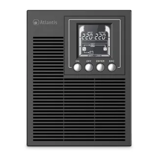 UPS ATLANTIS A03-OP1002XLN Server Online 1000VA (700W) Tower doppia batteria USB/EPO/RS232 1xIEC 2xSchuko LCD