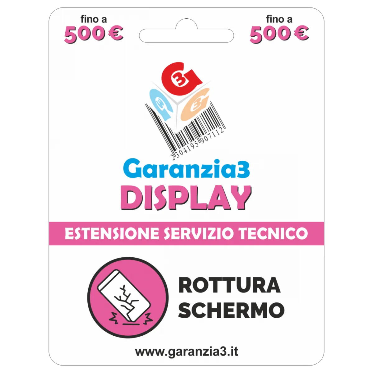 GARANZIA3 DISPLAY - VALORE DISPOSITIVO 500