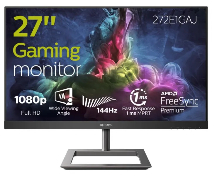  E Line 272E1GAJ/00 Monitor PC 68,6 cm (27") 1920 x 1080 Pixel Full HD LCD Nero, Cromo
