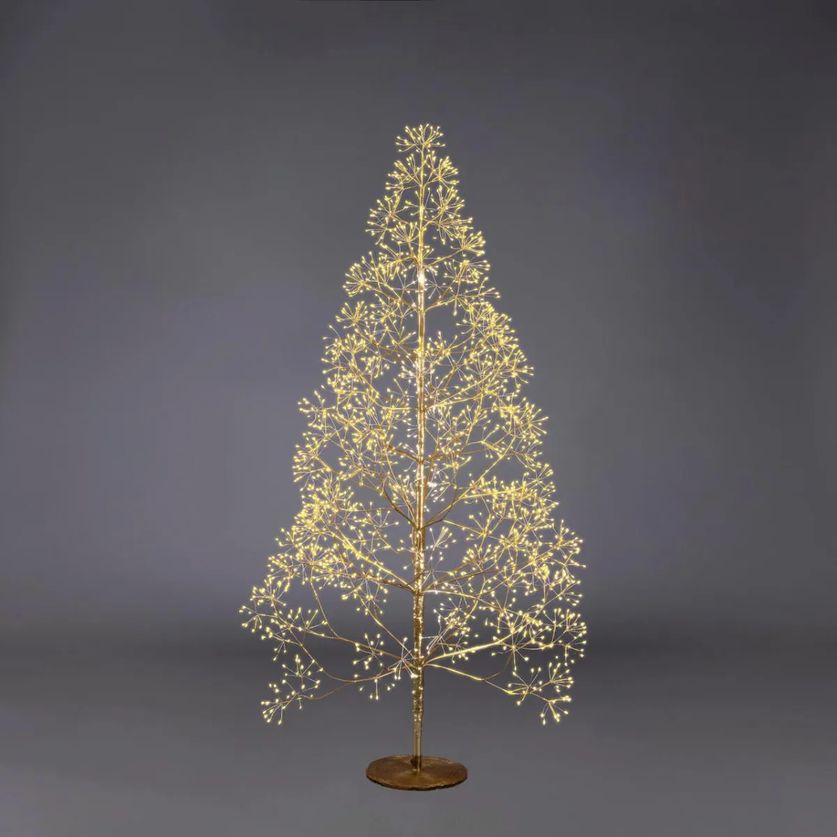 Albero di Natale Faggio con LED luminosi a luce calda decorazione natalizia / Oro / 180 cm  d 95cm 685054010