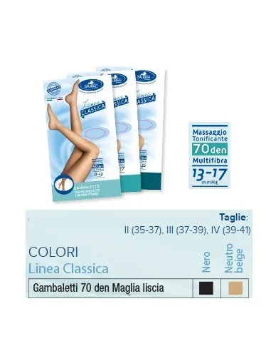Sauber Gambaletto 70 Maglia Liscia Nero 2 Linea Classica - Desa Pharma Srl