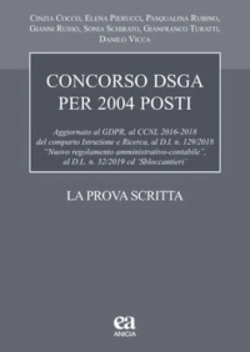 Concorso DSGA 2004 posti. La prova scritta