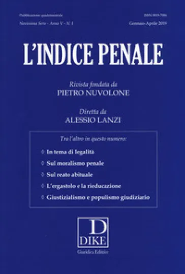 L'indice penale (2019). 1.