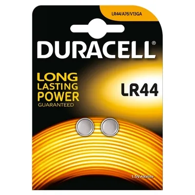 Duracell 2 Batterie bottone LR44 1,5V Litio
