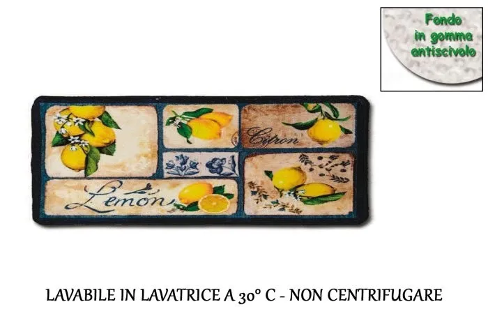 TAPPETO CUCINA GRETA SCALINO LIMONI 25X 67