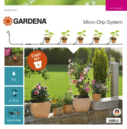 Gardena 13000-34 Micro-Drip-System Start Set per vasi S