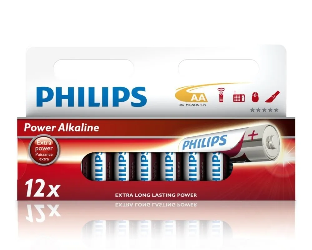 Philips Power Alkaline Batteria LR6P12W/10