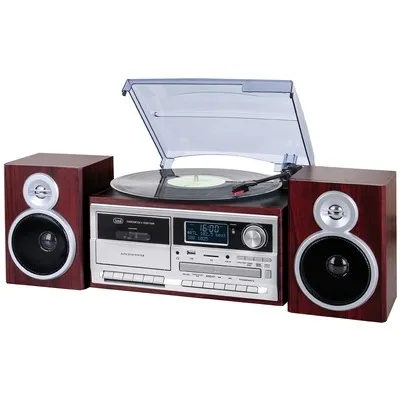 SISTEMA STEREO GIRADISCHI CON RICEVITORE DIGITALE DAB+ BT LEGNO