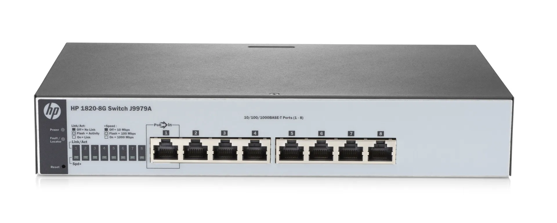 Hewlett Packard Enterprise 1820-8G Gestito L2 Gigabit Ethernet (10/100/1000) 1U Grigio