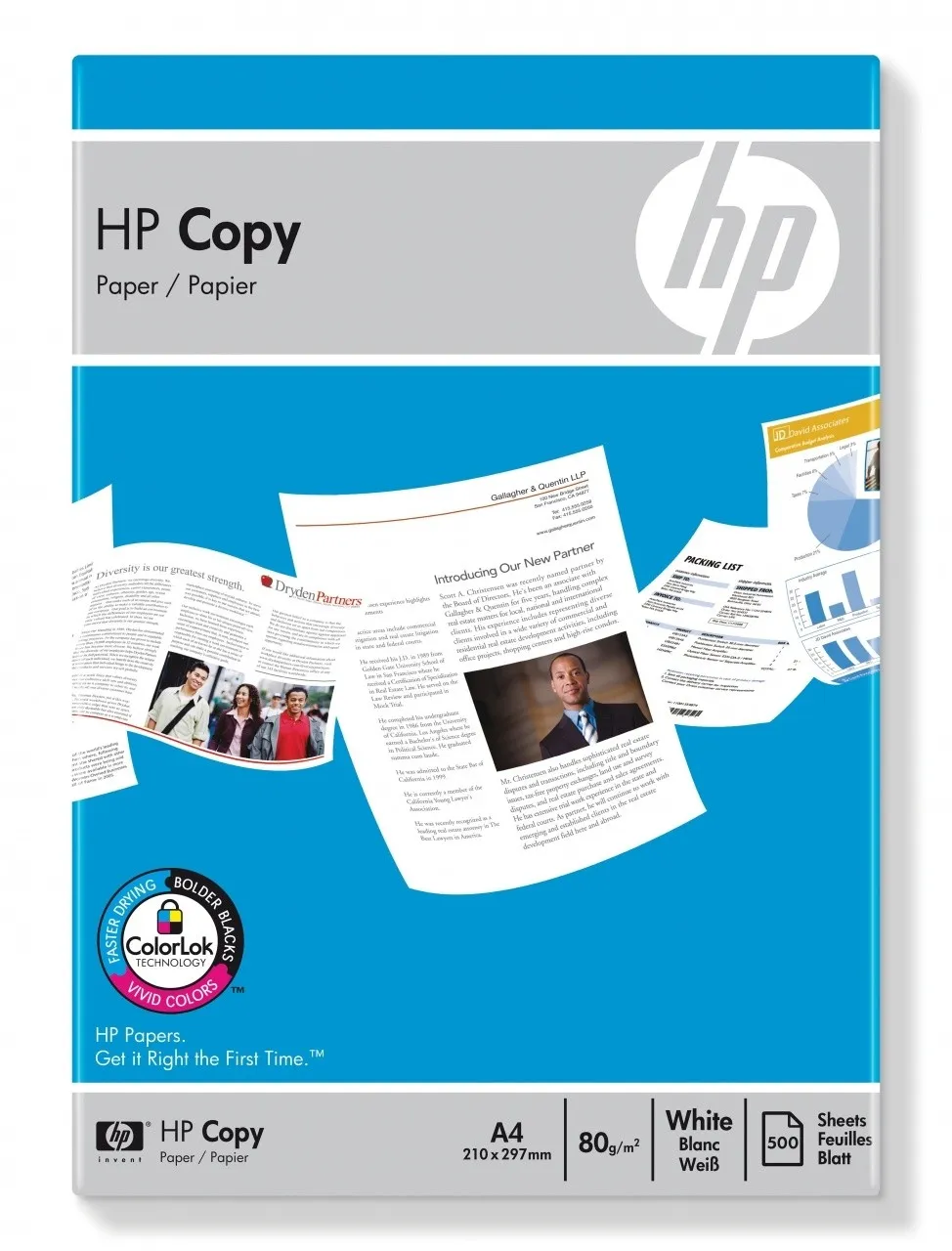 HP Confezione da 500 fogli carta per fotocopie da 80 g/m² A4/210 x 297 mm