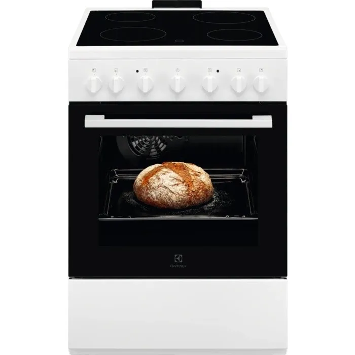 Electrolux LKR620002W - Cucina Elettrica, 4 Piastre Elettriche + 1 Forno Elettrico, Classe A