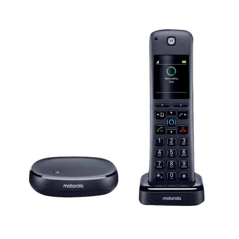 Motorola Alexa, hello AHX01 Telefono DECT Identificatore di chiamata Nero