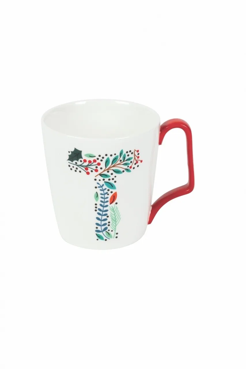 Villa D'Este 'Xmas Monogram' Mug 'T'