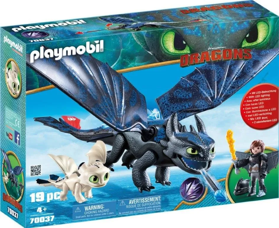 Playmobil Dragons Hiccup and Toothless with Baby Dragon