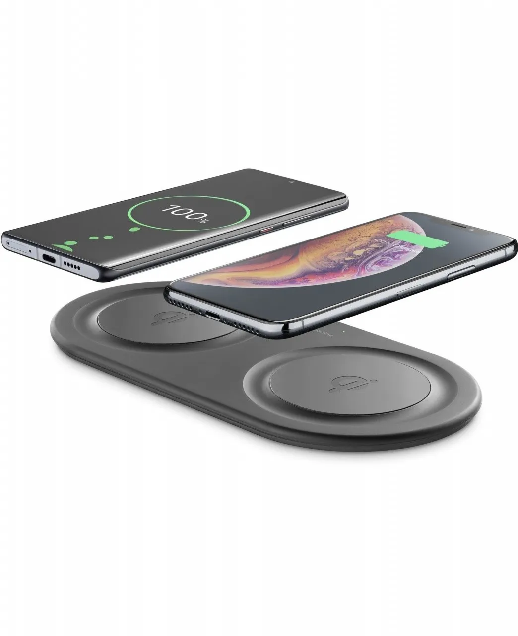 Cellularline Wireless Fast Charger Dual - Samsung, Apple and other Wireless Smartphones Wireless a doppia stazione di carica