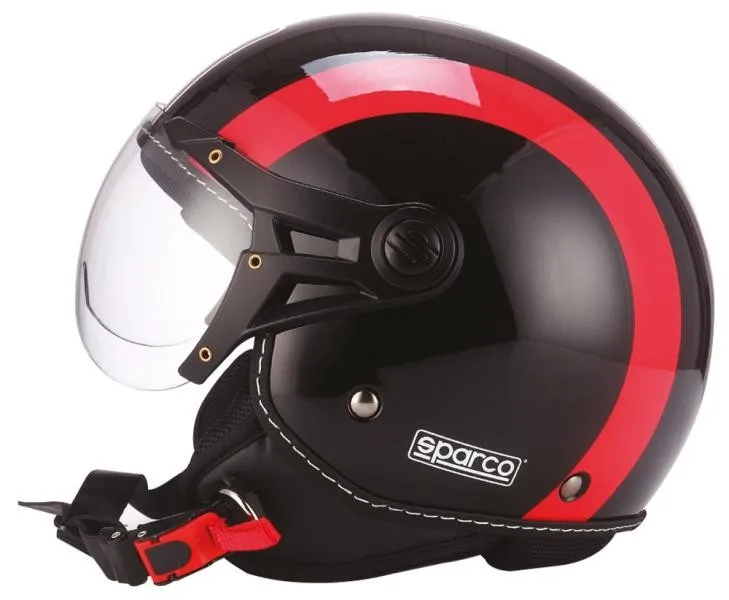 03049 SPARCO CASCO SP501 NERO / ROSSO S