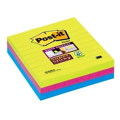 Post-It 675-3SSMX-EU pouch autoadesiva Quadrato Blu, Rosa, Giallo 70 fogli