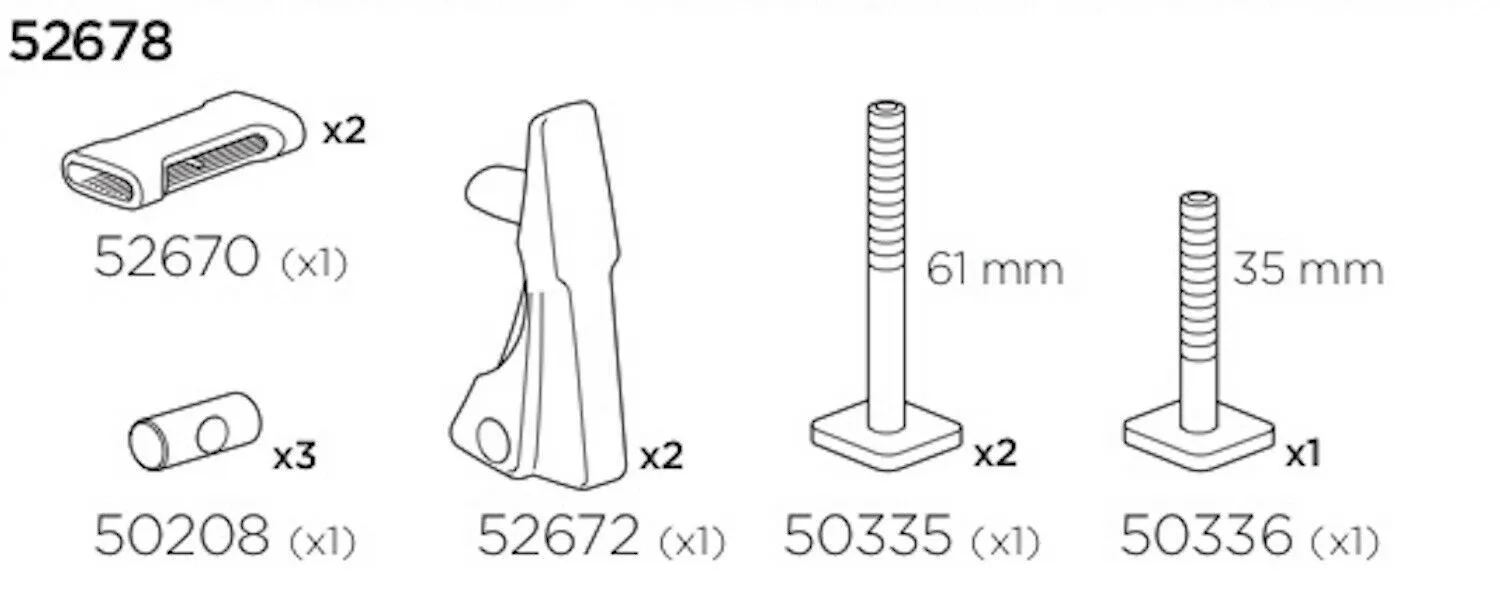 Thule 610052678 Kit di Ricambio per Portabici ProRide 598