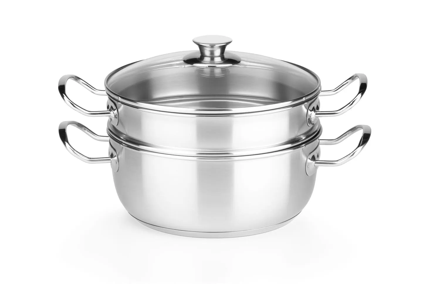 Set vapore in acciaio inox per induzione con coperchio, linea Chef, diam. 24cm