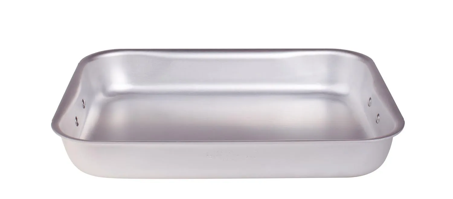 Rostiera Rettangolare in alluminio 3mm con angoli tondi, dim. 80x50cm