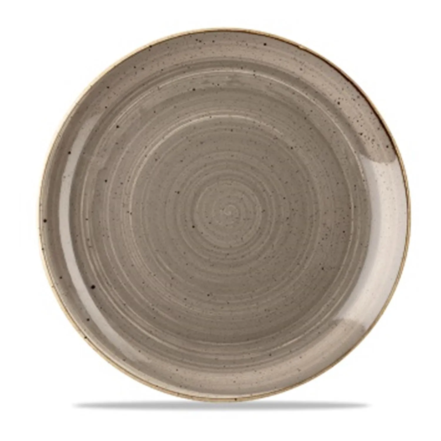 Piatto piano in porcellana grigio stone, diam. 17cm, 6 pezzi