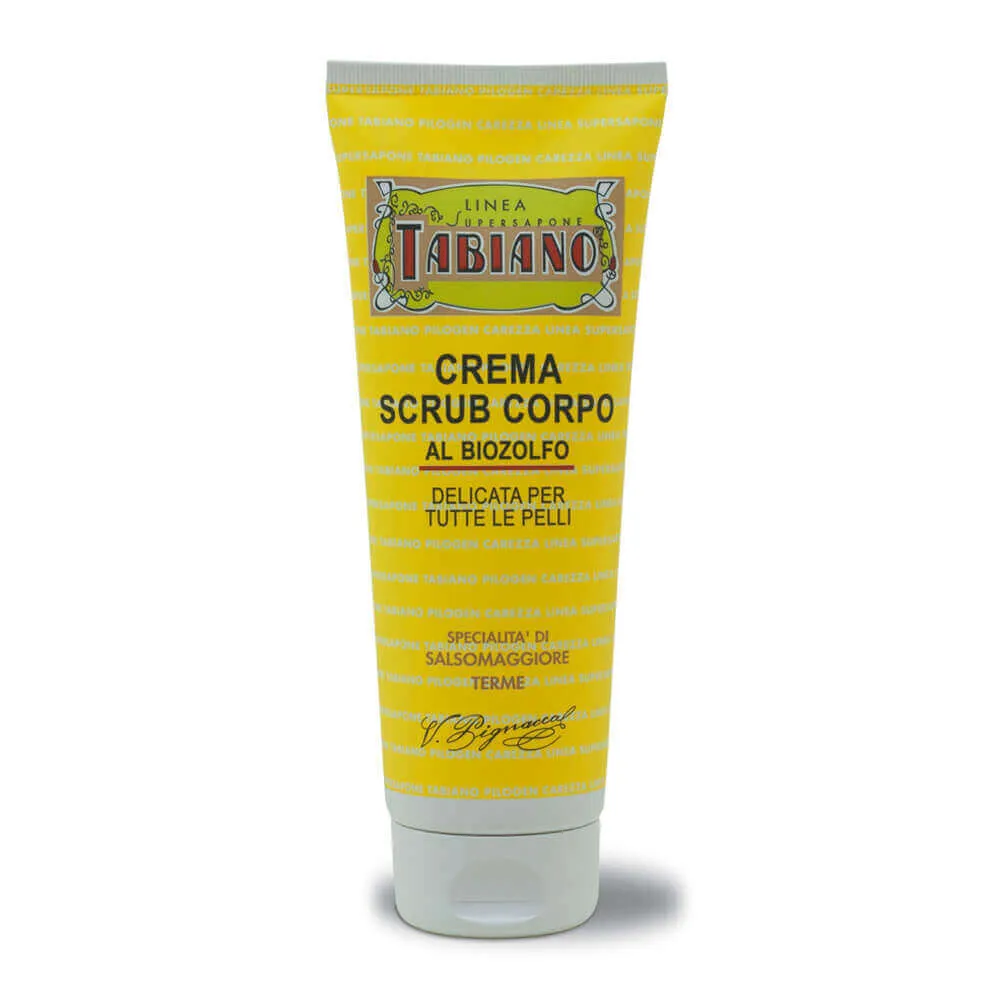 Crema Scrub Corpo Esfoliante al Biozolfo 250ml - Linea Supersapone Tabiano