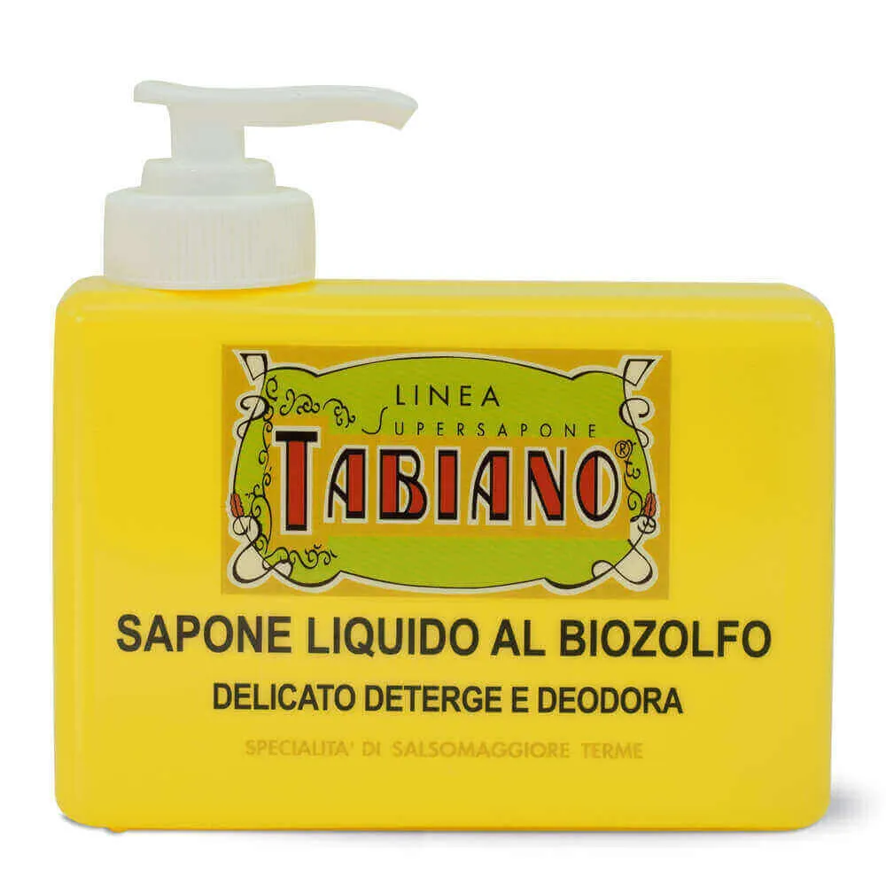 Sapone Liquido allo Zolfo per Acne e Brufoli 250 ml - Supersapone Tabiano