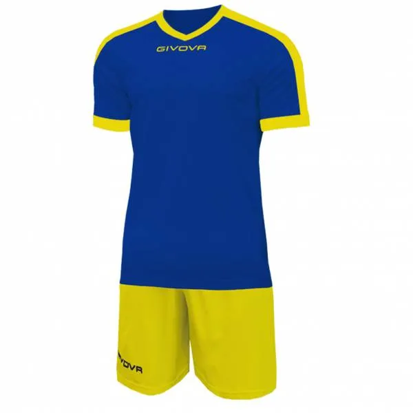  Kit Revolution Maglietta da calcio con Shorts blu giallo