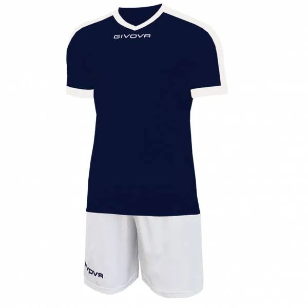  Kit Revolution Maglietta da calcio con Shorts bianco navy
