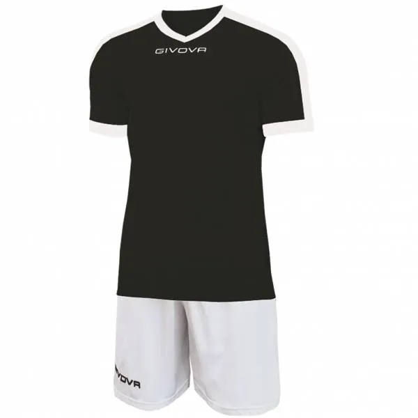  Kit Revolution Maglietta da calcio con Shorts bianco nero