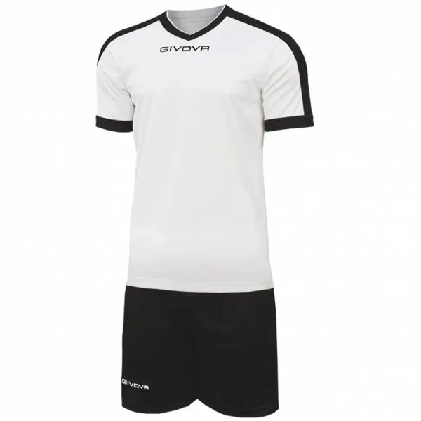  Kit Revolution Maglietta da calcio con Shorts nero bianco