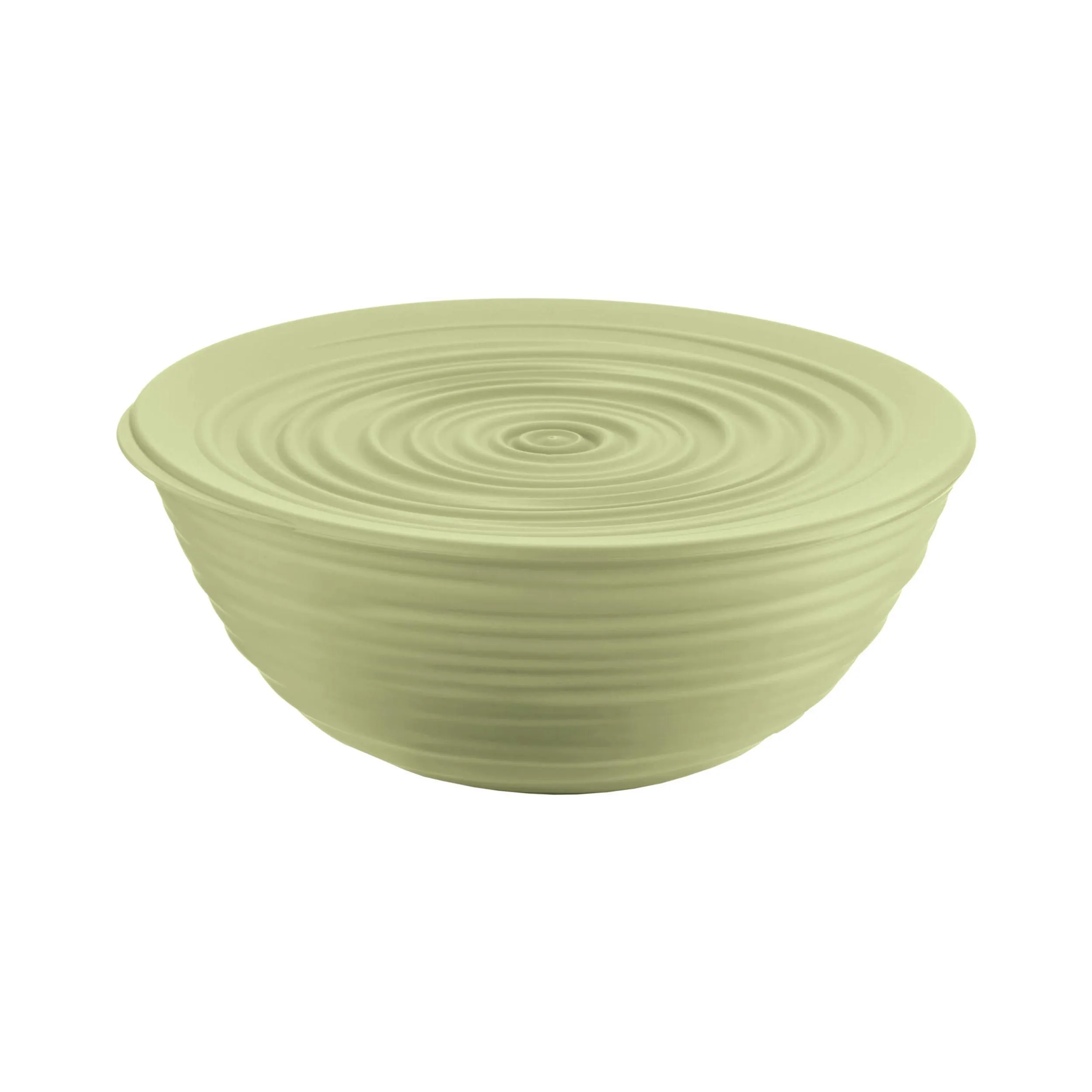 Contenitore con Coperchio, Tierra L Diametro 25xh10,80 cm - CC 3100 Post Consumed Recycled Poliestereastic Verde alga