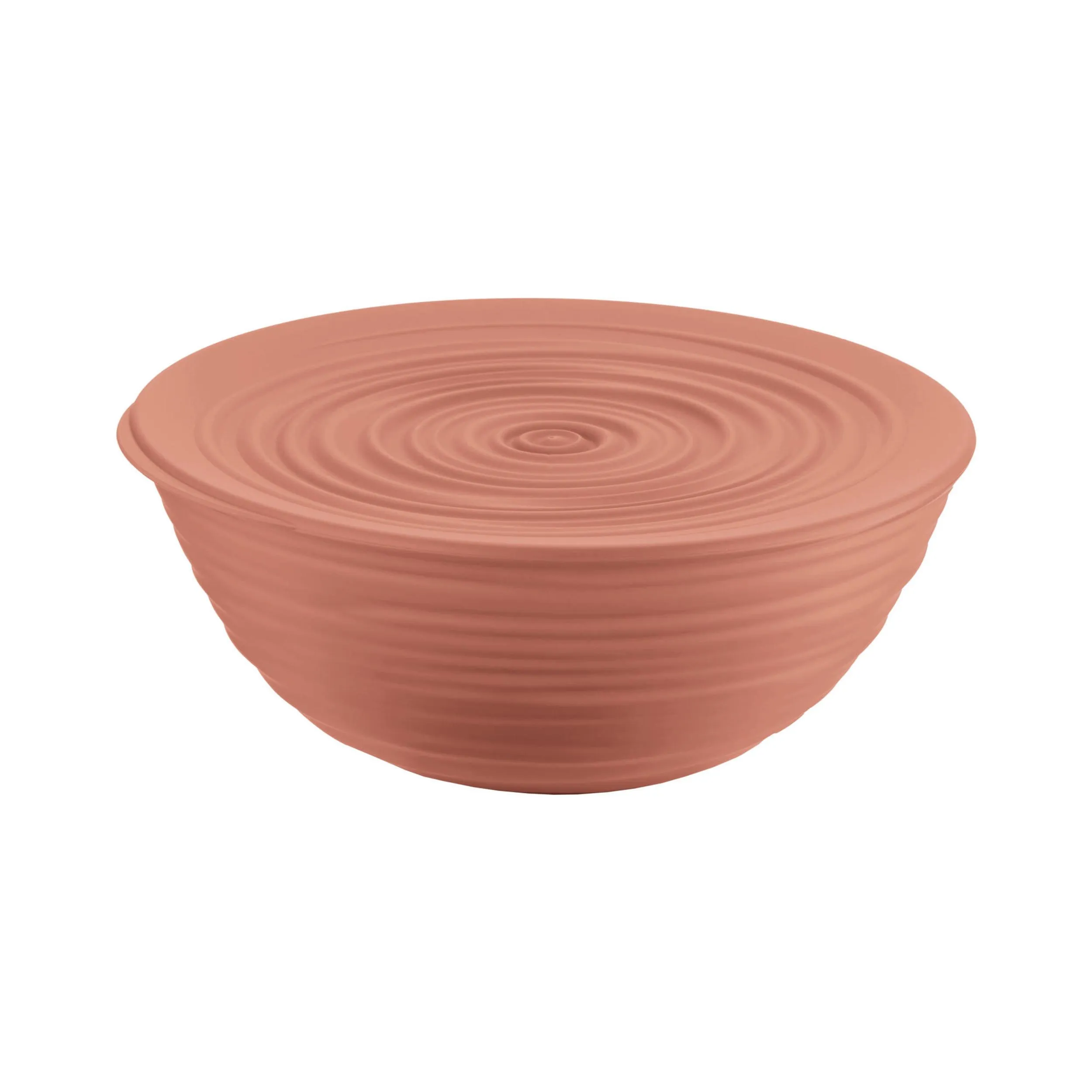 Contenitore con Coperchio, Tierra L Diametro 25xh10,80 cm - CC 3100 Post Consumed Recycled Poliestereastic Terracotta