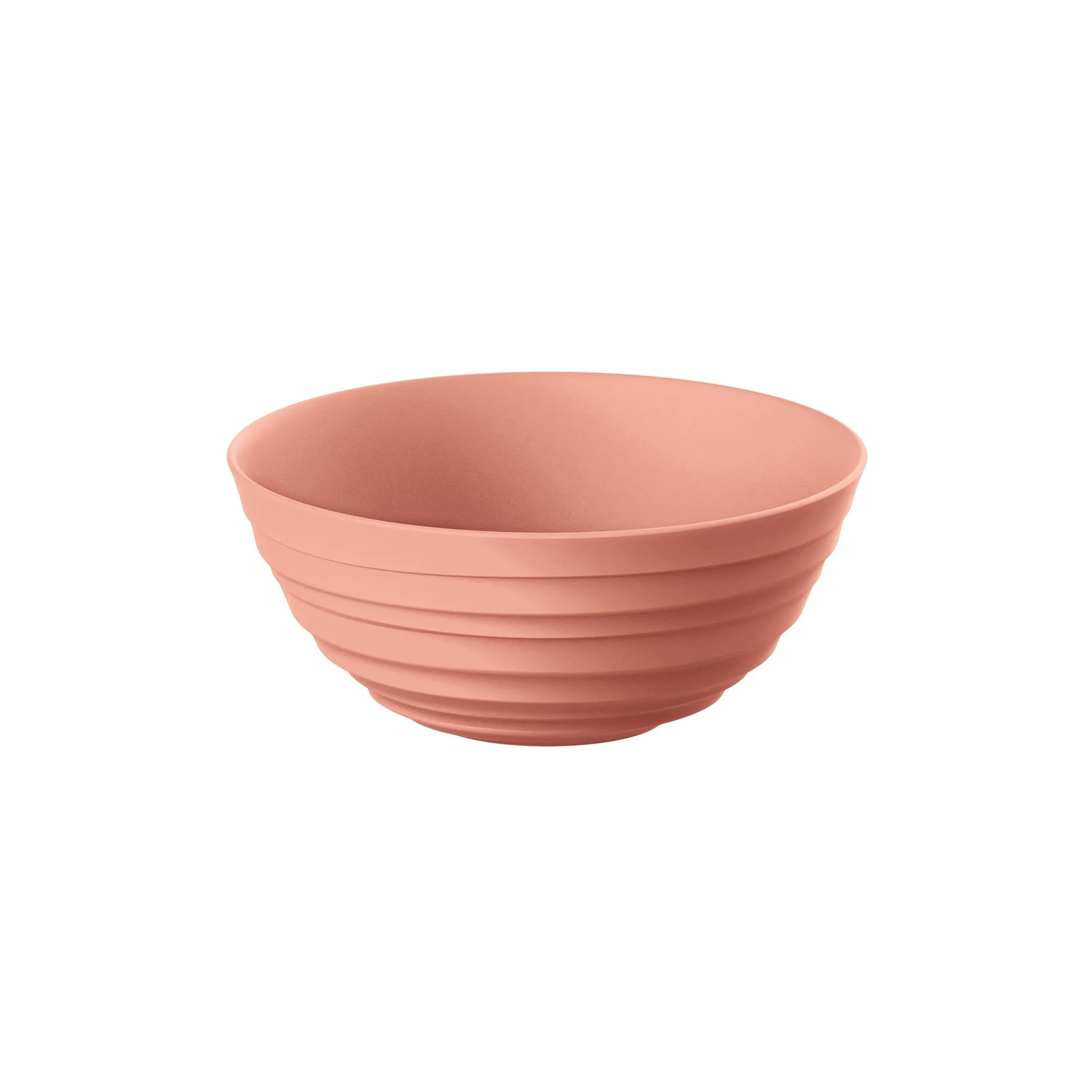 Contenitore Tierra interamente realizzato riciclando 6 bottiglie usa e getta Ø 18xh7,6 cm - 1090cc Post Consumed Recycled Poliestereastic, colore Terracotta