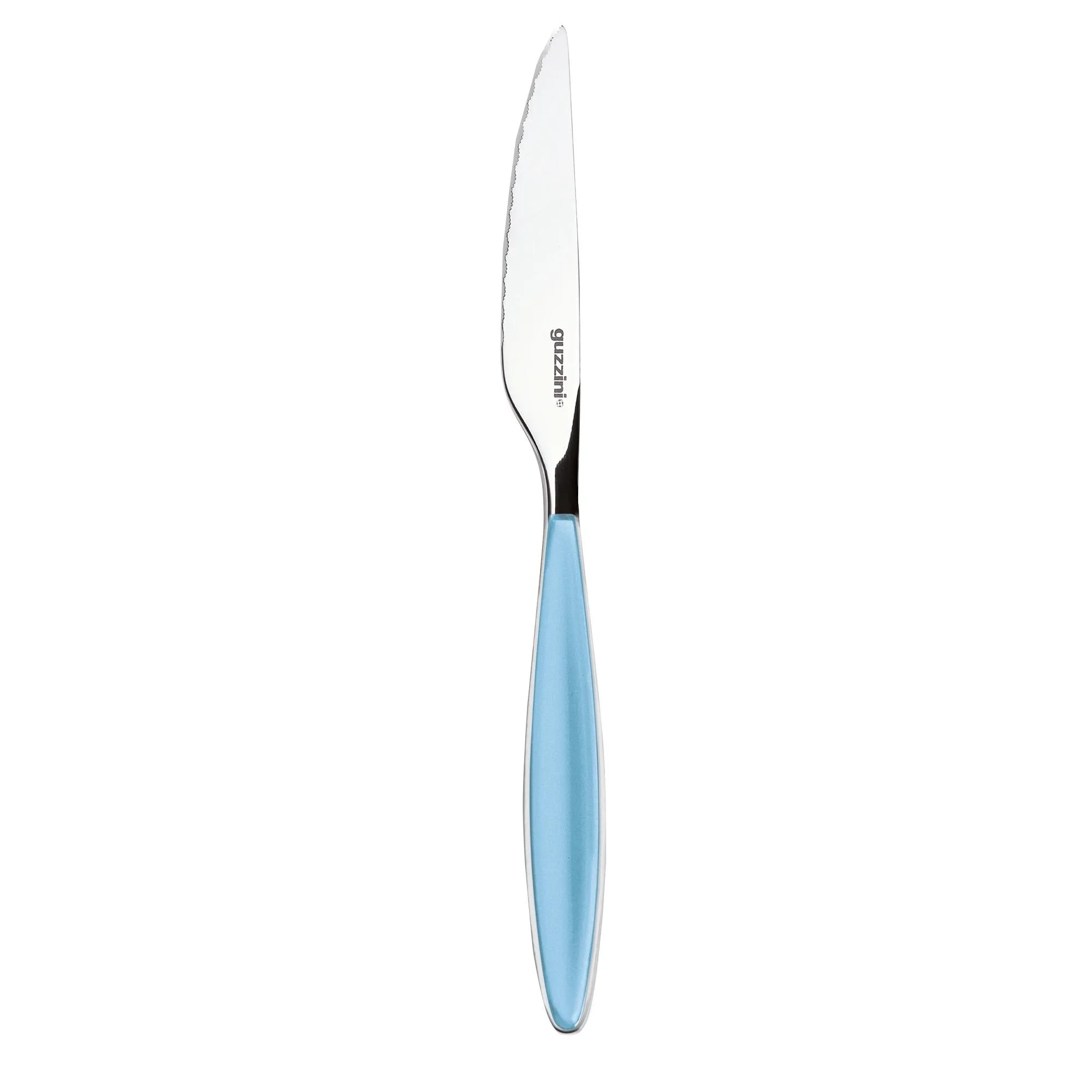 Coltelli Bistecca Pizza Feeling set da 6 pezzi Guzzini inox AISI 304 (18/10) lunghezza 22.5 cm cm Azzurro mare