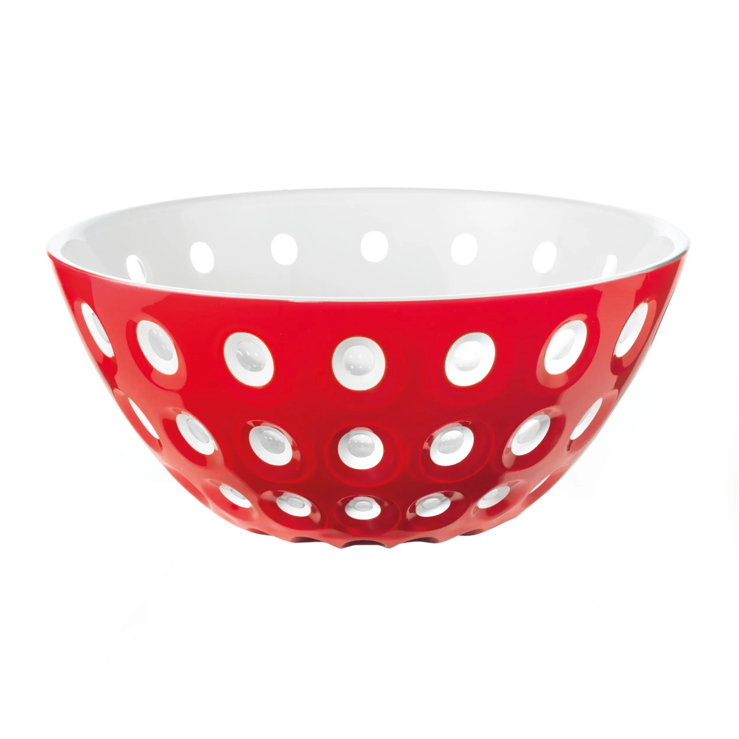 Ciotole contenitore 20xh 9 cm -1350 cc Le Murrine rosso/bianco/trasparente