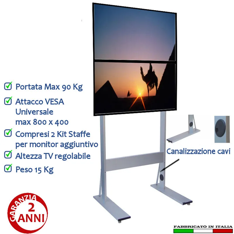 Maxi Piantana x 2 Schermi 62pollici