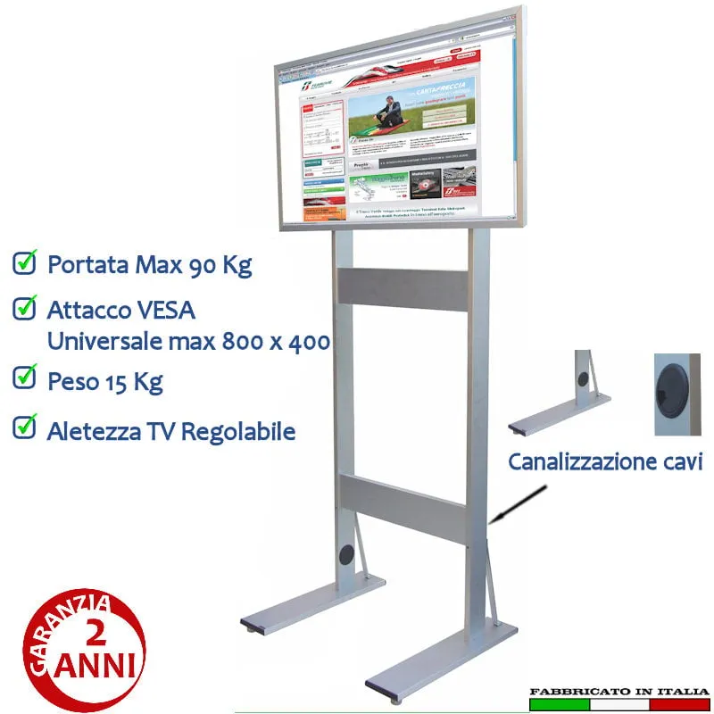 Maxi Piantana VideoWall per schermi da 62 pollici MP 62 attacco universale max 800x400 portata 90 kg