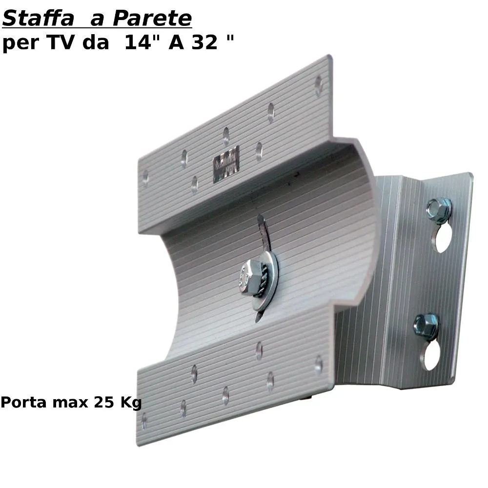 Staffa a parete Per TV LCD PLASMA, LED DA 14 a 32 pollici portata max 25 kg