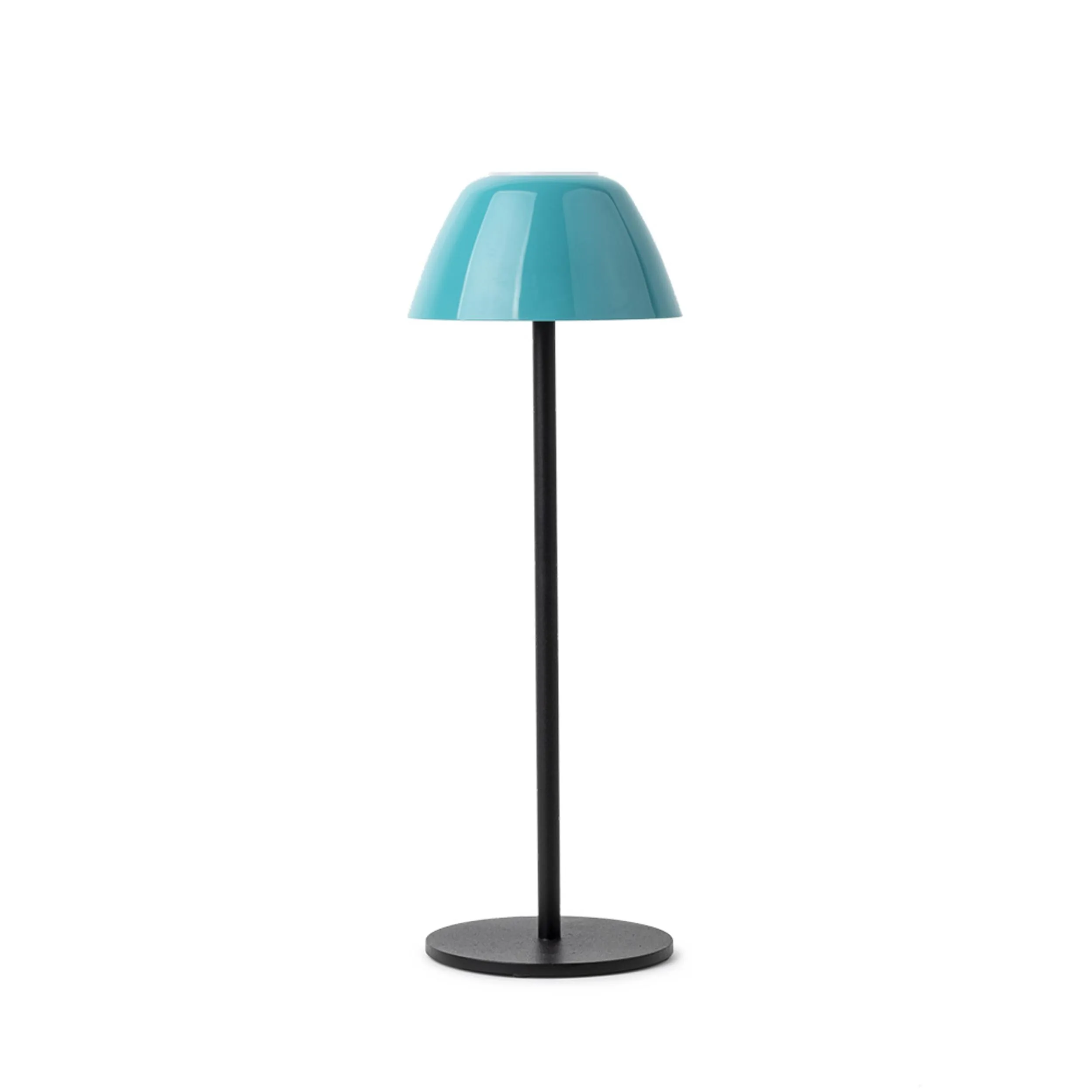 Lampada da Tavolo senza filo dotata di cavo USB per la ricarica h 35 cm in metacrilato LUCIENNE 12x12x h35 cm Intensità della Luce regolabile colore Acqua marina