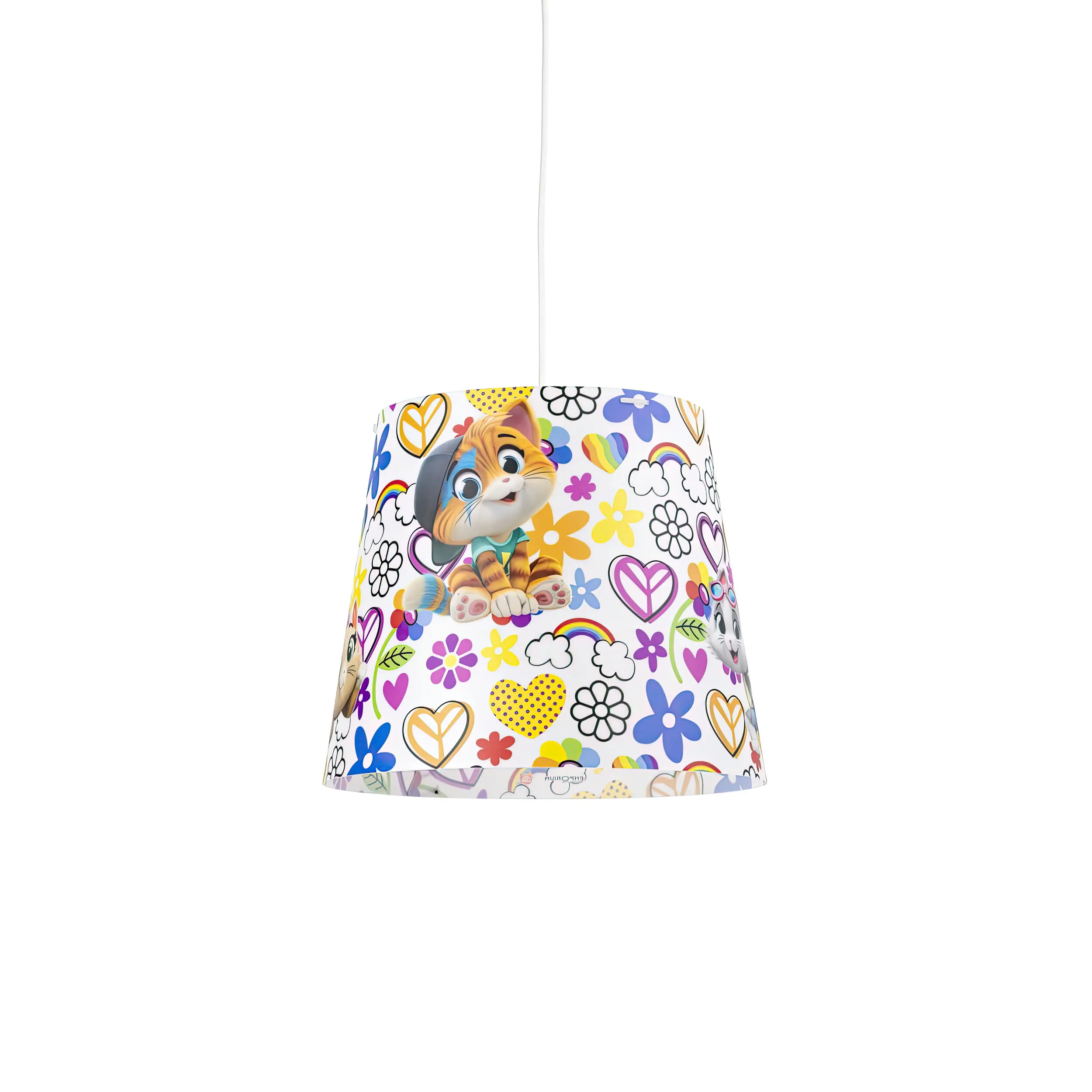 Sospensione Diametro 42 cm Buffylight Snapcat 44 Gatti,design Emporium realizzato in Polypropylene , cristallo acrilico , metallo, misure 42x42x36 cm