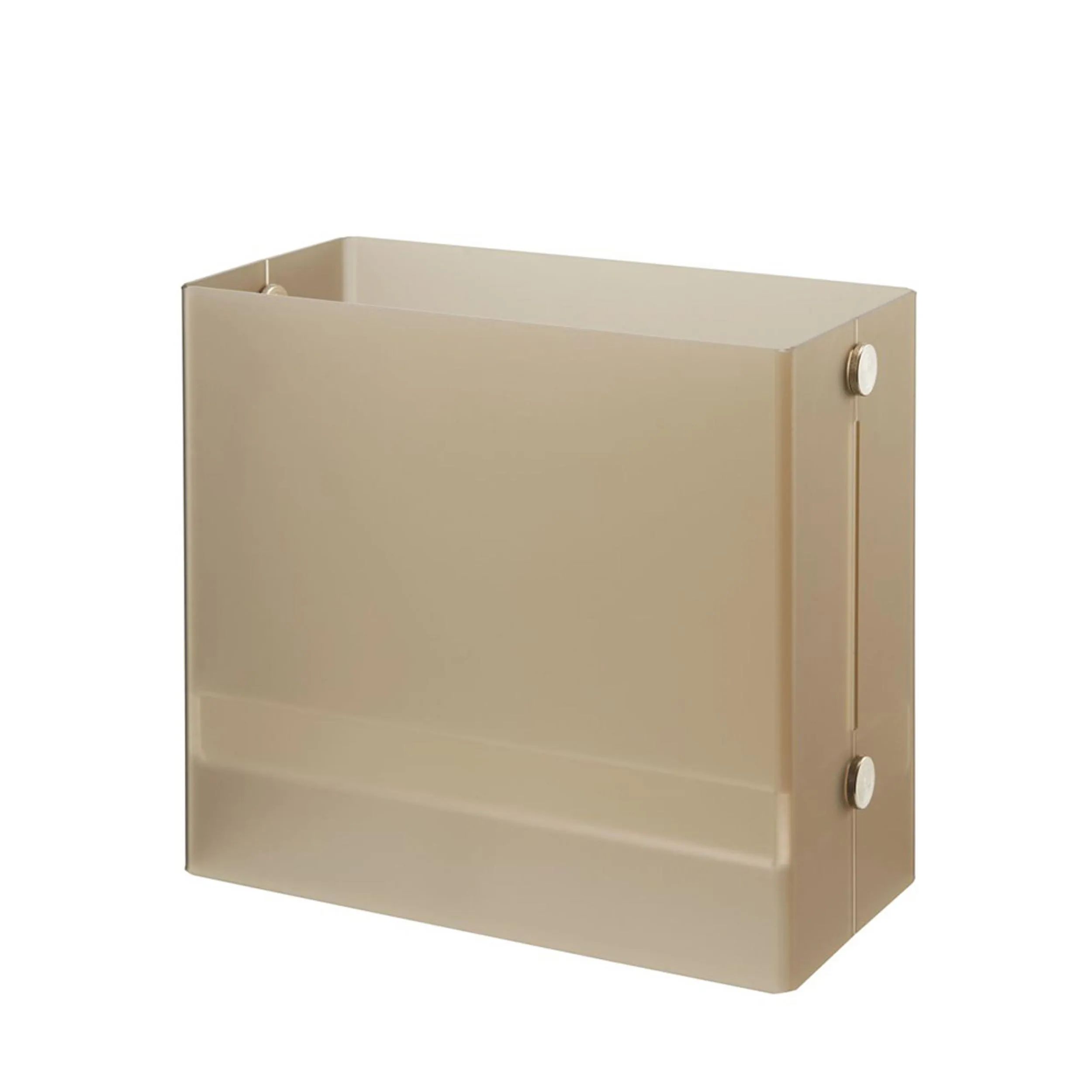 Porta Riviste in Metacrilato linea squadrata BIBAI 35x17x h30 cm BIBAI colore Fumè Marrone Satinato